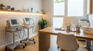 Para una consulta de Medicina General, ¿es obligatorio disponer de un electrocardiógrafo y un espirómetro en el propio centro?