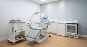 ¿Qué equipamiento mínimo se exige para la sala de extracciones (sillón, material, nevera, etc.)?